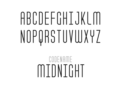 "Midnight" Typeface condensed typeface wip