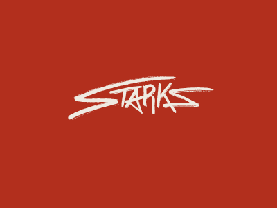 Starks Logo aggressive hand lettering logo wip wrestler