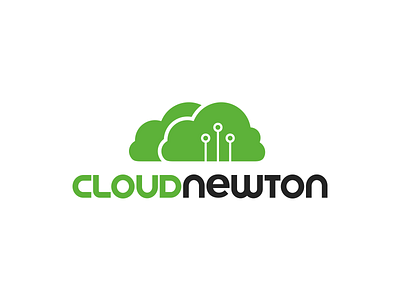 Cloudnewton brand identity branding cloud technology corporate style logo design