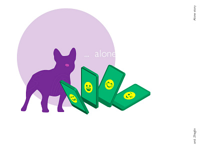 Alone 3 design illustration vector