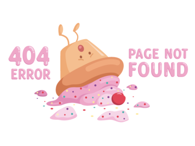 Error 404 404 404 error cup cake illustration illustrator page not found