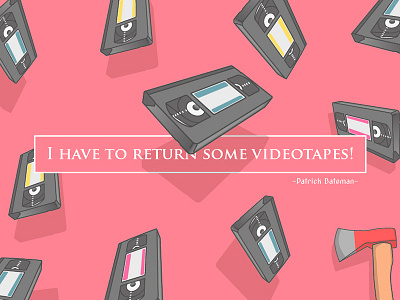 Videotapes axe graphic design illustration videotape