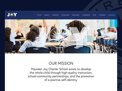 Maureen Joy Charter School Website Redesign branding charter school durham homepage nc non profit north carolina redesign school website