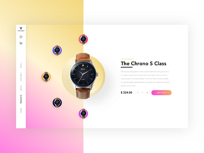 Inspiration for Vincero Watches class clean marjanovic simple ui ux watch