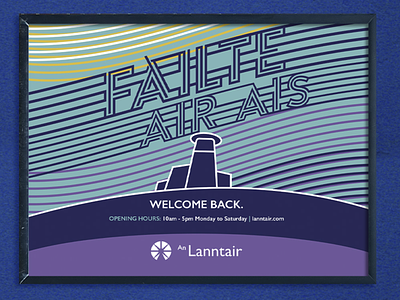 An Lanntair Reopening Poster arts building celtic covid gaelic graphics design keyline language outdoor outline poster relaunch scotland scottish skyline thick lines typographic typography waves wavy lines