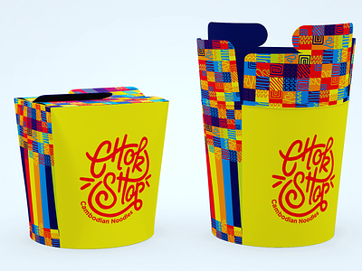 Chok ShopPackaging asian brandin food graphic design identity logo noodles packaging patterns street