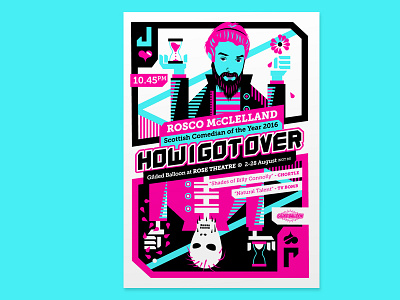 How I got Over Poster comedy death illustrator joker playing card poster skeleton theatre vector