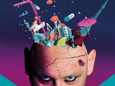 All Crazy Now collage cracking egg evil head madness party photoshop