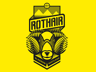 Rothair Bicycle Crest animal bicycles crest cycling design logo ram scottish sheep sport