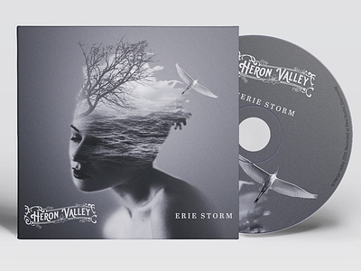 Heron Valley EP Artwork album bird cd celtic double exposure folk head heron layers music ocean photoshop scottish sea