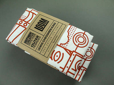 👑 KING Tea Towel packaging geometric gift king line art merchandise packaging product scottish screenprint shop tea towel thick lines towel vector