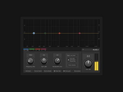 Reaper ReaEQ redesign concept audio concept figma flat music plugin reaper redesign ui vst