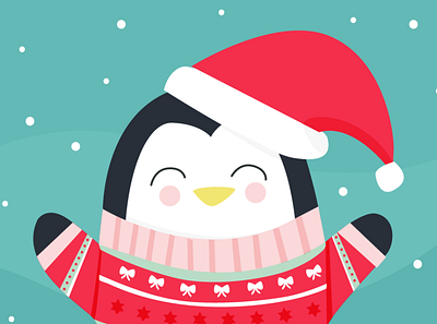 Illustration for GroupGreeting character christmas colors flat greeting illustration vector