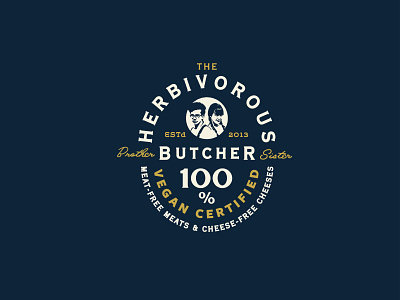 The Herbivorous Butcher branding design logo typography vegan