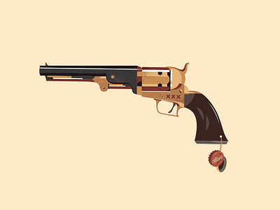 The Naked Bootlegger artwork creative design graphicdesign illustration illustrator pistol poster revolver rusty vector vintage