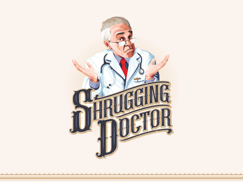 The Shrugging Doctor graphicdesign design logo branding creative liquor manitoba local shrug doctor wine