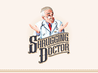 The Shrugging Doctor branding creative design doctor graphicdesign liquor local logo manitoba shrug wine