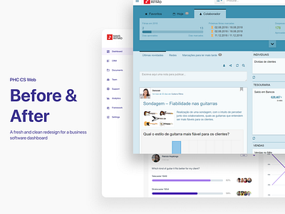 Before & After Business Software Dashboard