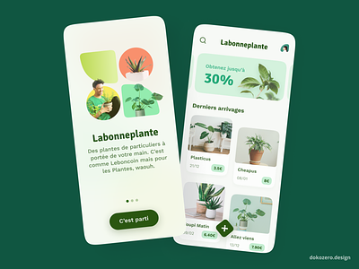 Labonneplante - Mobile App app commerce concept design gradient mobile plant shadows simple ui ux