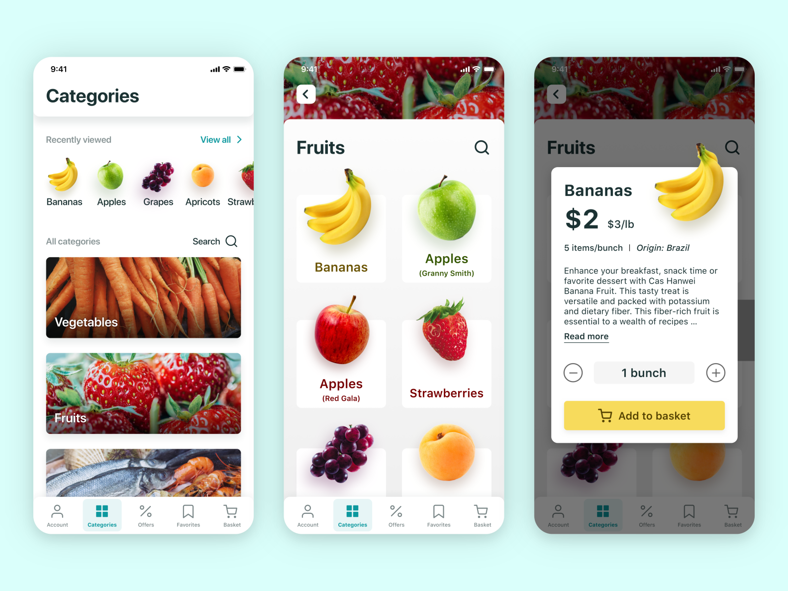 Mobile App - Online grocery shop by Doko Zero on Dribbble