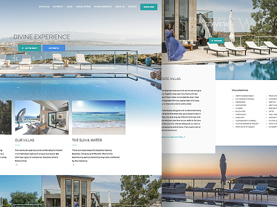 Divine Villas flat greece layout map tiles ui ux vacation villa web webdesign website