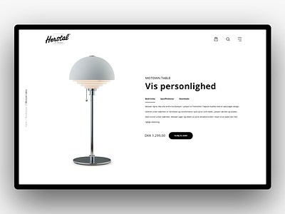 Herstal website clean design flat lamp layout minimalistic modern page simple ui ux website