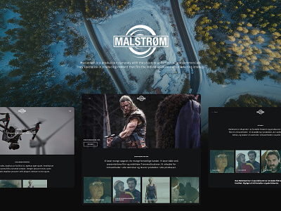 Malstrom creative dark film mobile modern production responsive ui ui ux web webdesign website