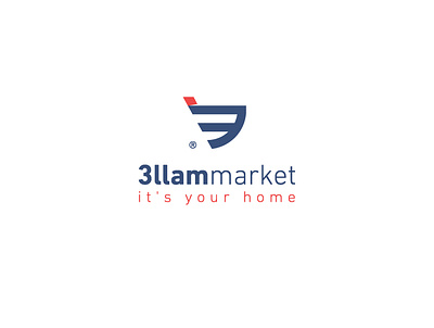 3llam Market brand branding design hypermarket icon icon design identity logo logo design logodesign market store vector world