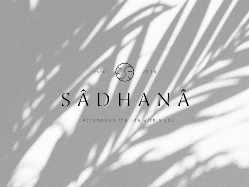 Sadhana Logo design icon logo typography yoga yoga logo