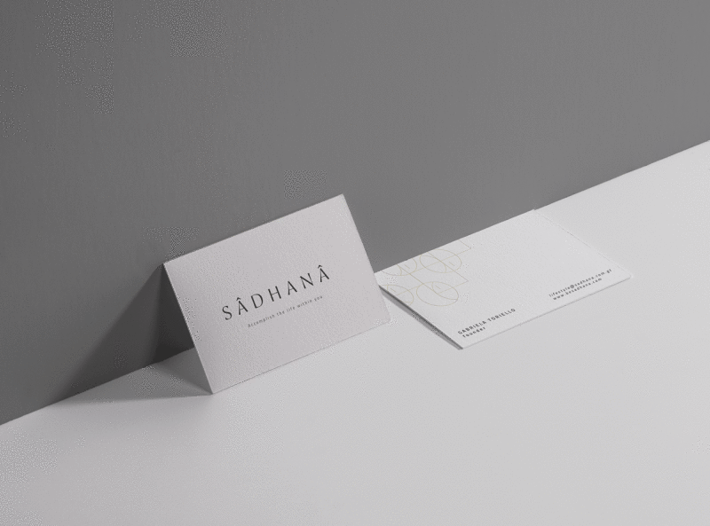 Sadhana Business Card branding business card design businesscard yogabrand