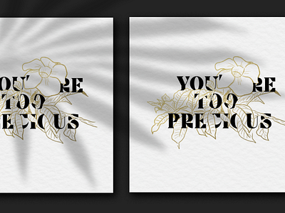 James Blake "You're too precious" cako cards design flowers foil illustration james blake typeface typogaphy