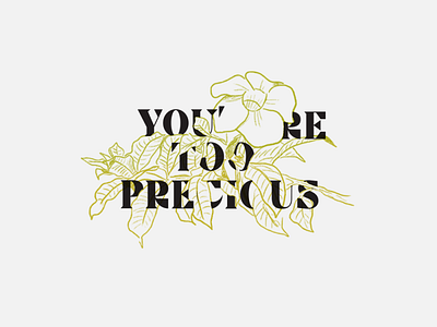 James Blake "You're too precious" art cako design drawing flowers illustration james blake sketch typeface typogaphy