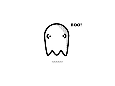 Gosthly ghost halloween icon illustration logo vector