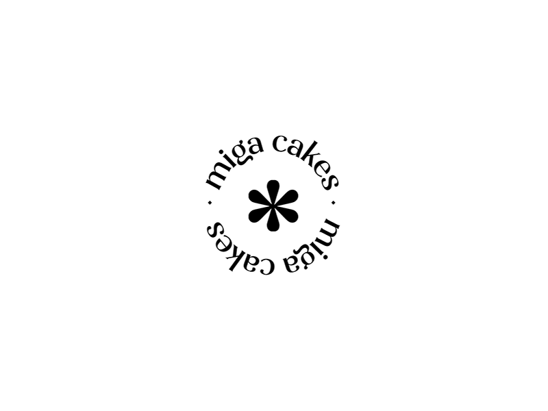 Miga Cakes brading brand design brand identity branding cake design flower gif icon identity identitydesign illustration logo logodesign vector visual design