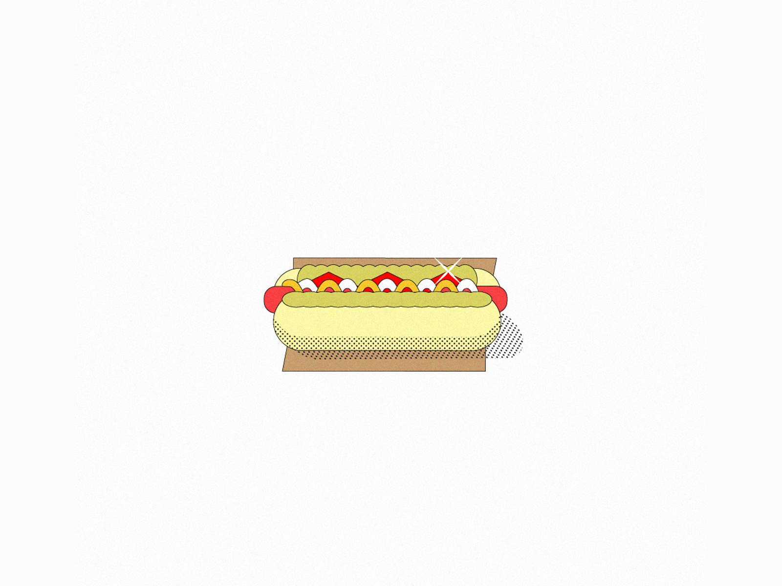 Hot Dog bread design food hotdog hotdogs icon illustration ny vector