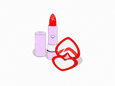 Lipstick design drawing heart illustration illustrator lips lipstick makeup mirror red vector