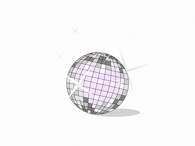 Mirrorball ball dance disco disconight illustration illustrator ilustracion mirrorball shine