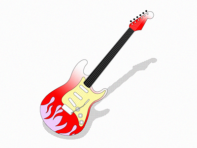 Electric Guitar design dibujo drawing electric electric guitar guitar guitarist illustration illustrator ilustracion instrument music musician vector