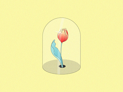 Flower in a crystal art beast beauty drawing flower flowers illustration illustrator princess vector