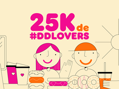 DD LOVERS donut dunkin fans food illustration sweet