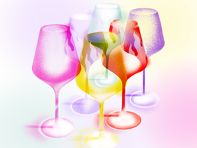 Color glass art color drawing glass illustration procreate wine