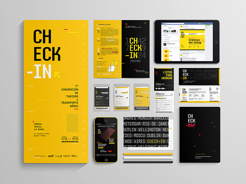 Check-in | Branding checkin pilots pilot boarding boardingpass passport ui ux ux design brand typography festival postal app tickets yellow airlines travel trip check-in branding