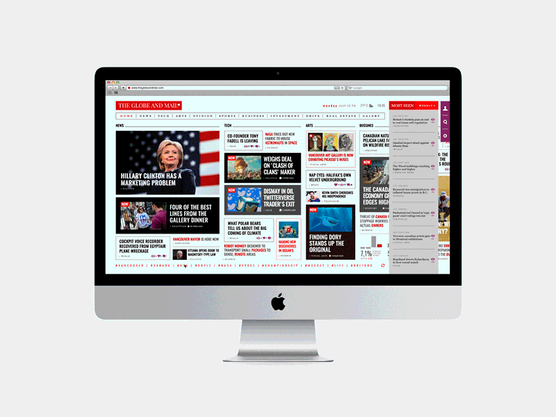 The globe and mail | UX & UI canada design digital editorial graphic design newspaper online the globe and mail ui ui ux user user experience user experience design user experience ux ux ux ui ux animation ux design ux designer web