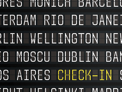 Check-in | Postal airlines airport amsterdam berlin black branding buenosaires check in design festival moscow new york rio de janeiro tickets travel trip typography wellington world yellow