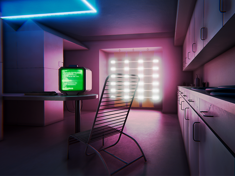 Outrun Office by Jonathan Caro on Dribbble