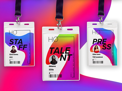HOLI FESTIVAL BADGES badges branding colour festival gradient identity print typography