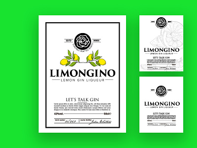 LIMONGINO label lemon packaging print typography