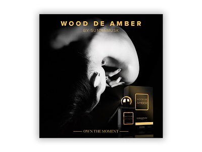 Ad for Wood De Amber advert advertising after affects layoutdesign perfume photoshop typography
