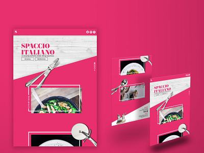Spaccio Italiano brand and identity food layout restaurant typography ux web webdeisgn