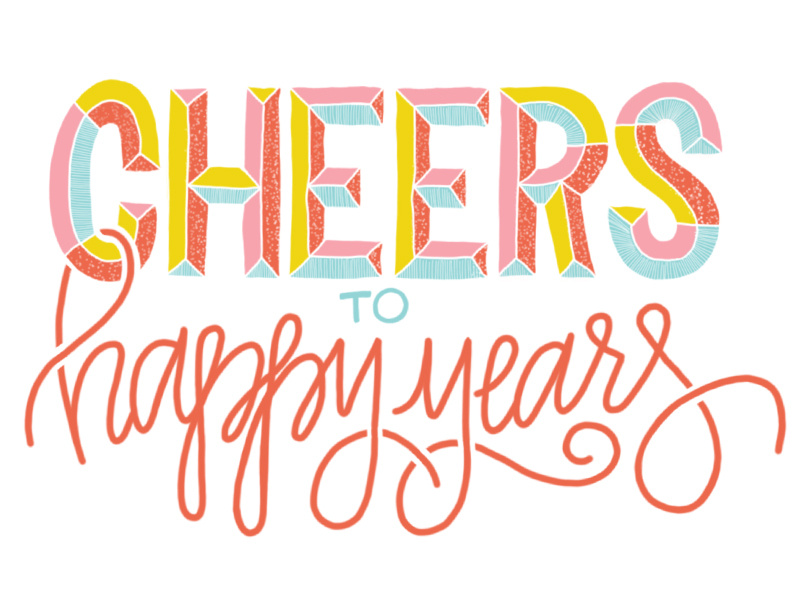 CHEERS! wood type vector procreate illustration typography type design type letters lettering hand lettering design block letters